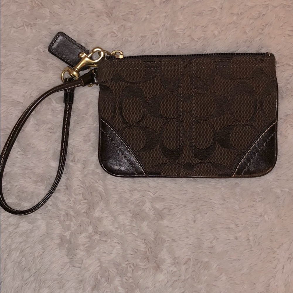Brown Coach Wristlet